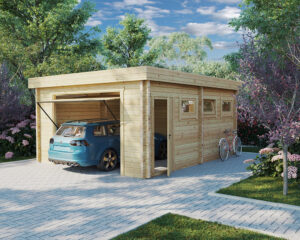 Garage D med op og over garageport / 70mm / 4,5 x 5,5 m