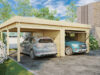 Kombineret Garage Og Carport Med Vippeport Type H 70MM 7,2 x 5,5 M